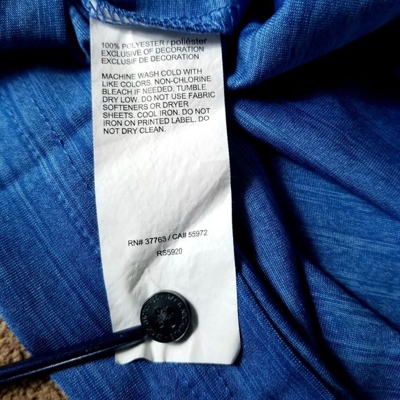 Jack Nicklaus Golden Bear Logo Mens Staydri Polo Golf Shirt Blue L - Picture 7 of 8